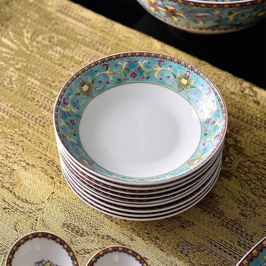 Amazon.co.jp: 食器セット、76 ヘッド中国食器クラシックセラミック皿