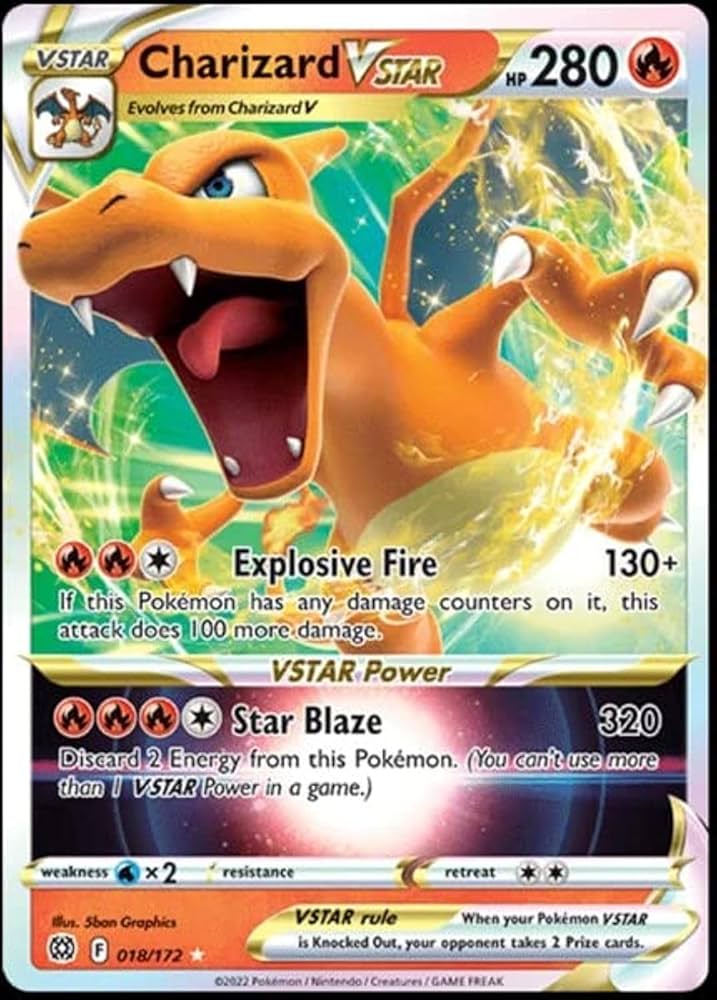 Amazon.com: Charizard VSTAR 018/172 Brilliant Stars - Ultra Rare