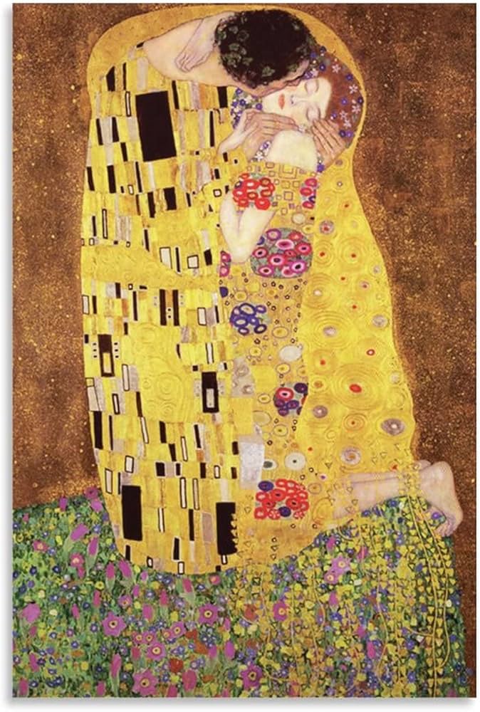 Amazon.co.jp: Gustav Klimtグスタフ・クリムト絵画作品『接吻,1907