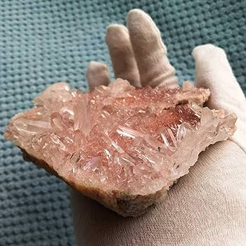 Amazon.co.jp: ⑦濃ピンク！ マニカラン水晶 クラスター 原石 ピンク