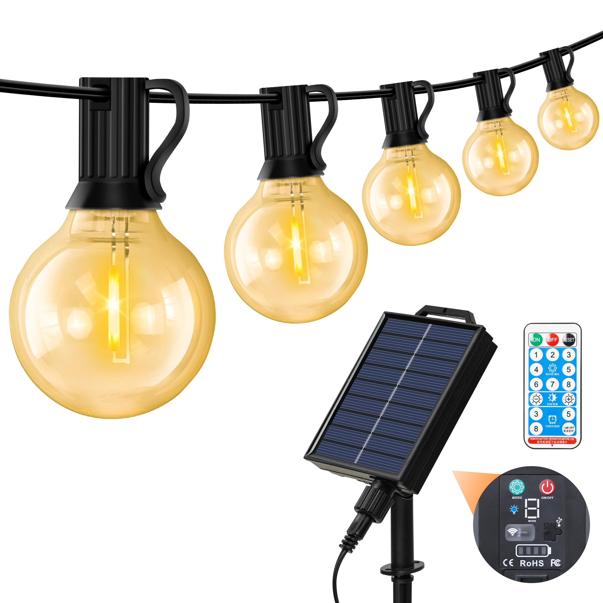 Amazon.co.jp: ストリングライト ソーラー 11.5m 防水 夜間自動点灯 17