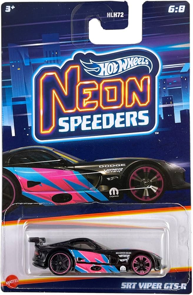 Amazon.com: Hot Wheels Neon Speeders 1:64 Diecast (SRT Viper GTS-R