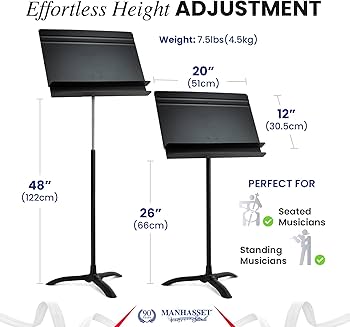 Amazon.co.jp: Manhasset マンハセット 譜面台 M50 オーケストラモデル