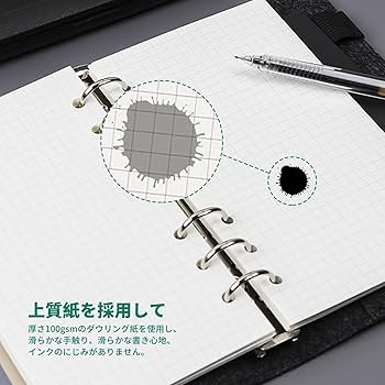 Amazon.co.jp: システム手帳用リフィル A6サイズ ルーズリーフ