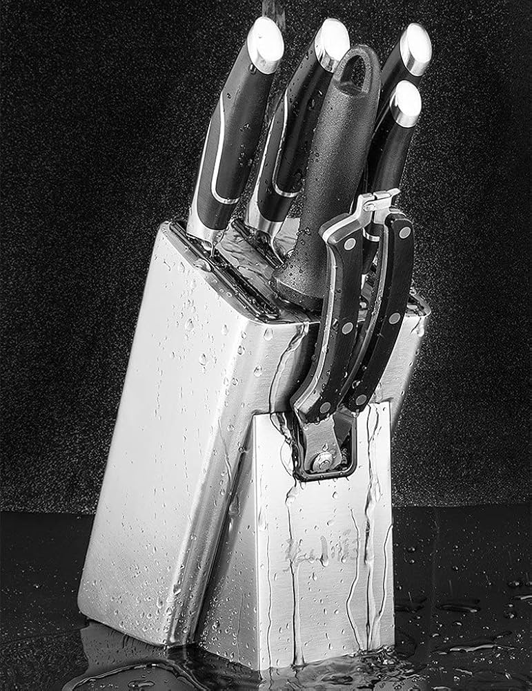 Amazon｜包丁スタンド 包丁立て ステンレス 通気穴・清掃穴付き