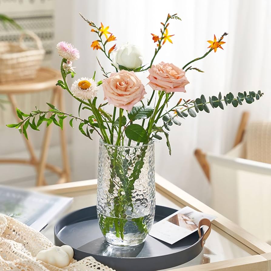 Amazon.co.jp: 花びん ガラス 花瓶 おしゃれ INS風 フラワーベース