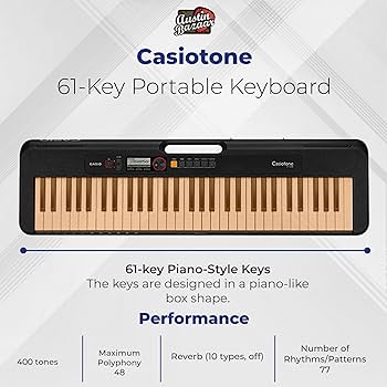 Amazon.com: Casio CT-S200 Casiotone 61-Key Portable Keyboard