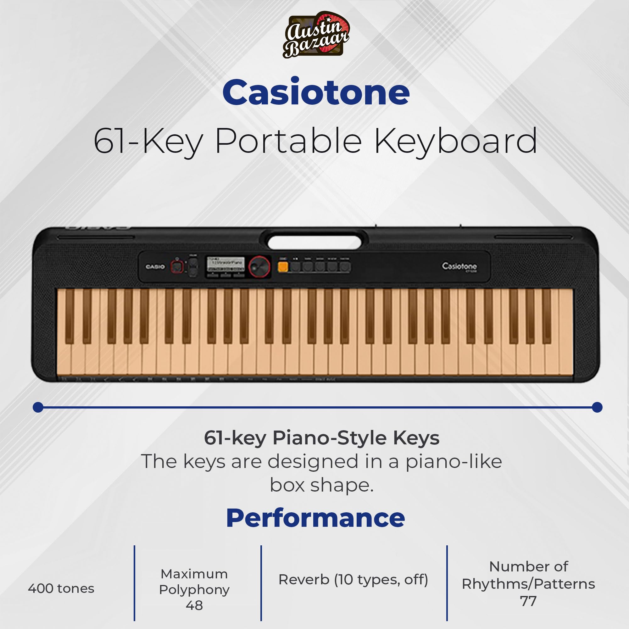 Amazon.com: Casio CT-S200 Casiotone 61-Key Portable Keyboard