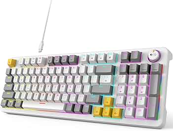 Amazon.com: GEEZER AK96 Mechanical Gaming Keyboard, Pre-Lubed Red