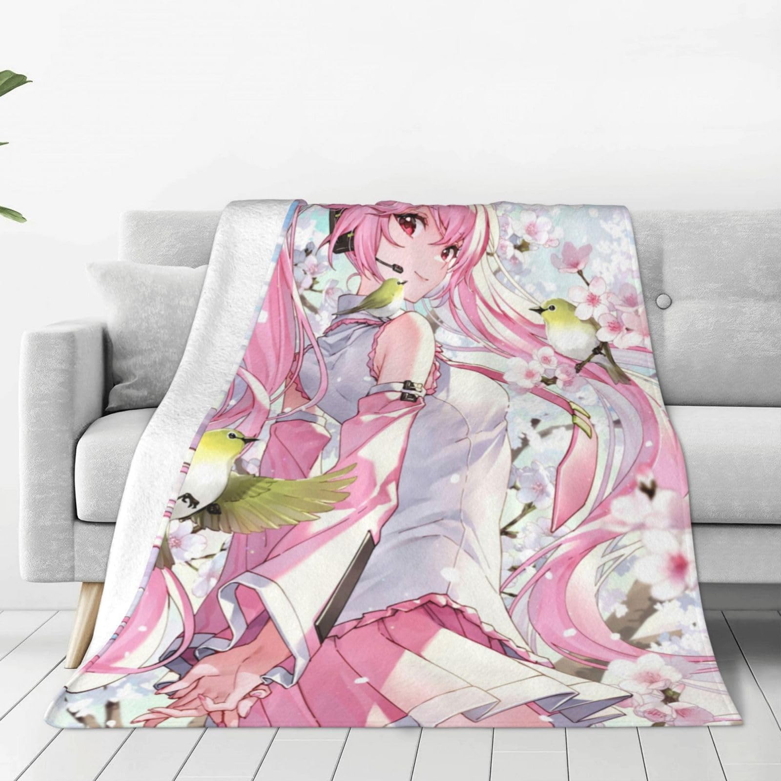 Amazon｜毛布 ブランケット ひざ掛け Vocaloid 初音ミク ピンク髪 美