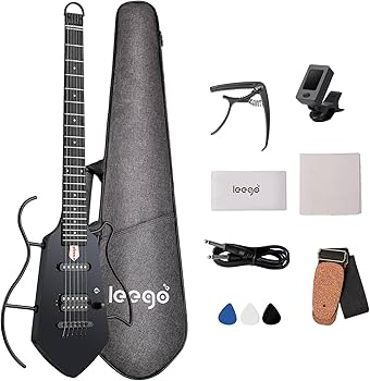 Amazon.co.jp: 【トラベルギター】ヘッドレスミニエレキギター 軽量