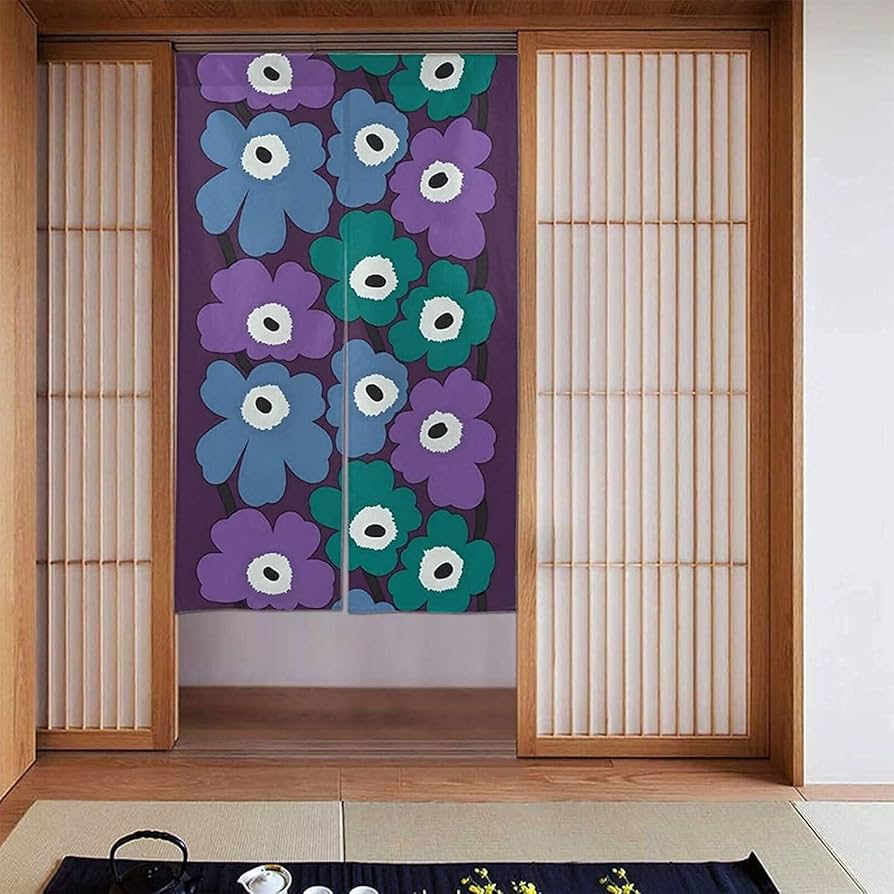 Amazon｜北欧 のれん マリメッコ Marimekko のれん 和風 目隠し ロング