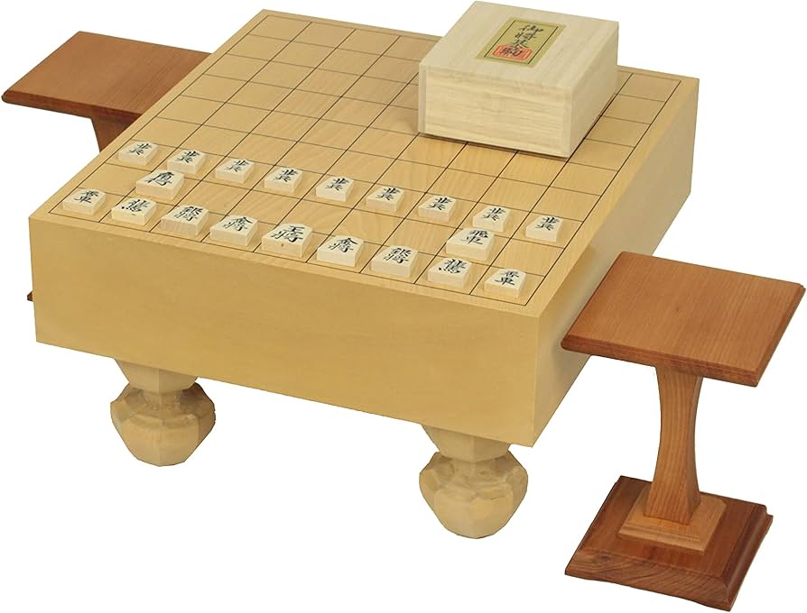 Amazon | 将棋盤 セット 本桂30号 (3寸) 将棋駒 シャムつげ上彫 駒台
