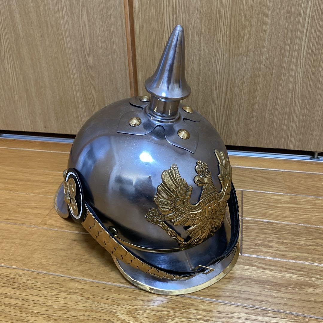 Amazon.co.jp: ピッケルハウベ ドイツ帝国 ヘルメット 金属製レプリカ