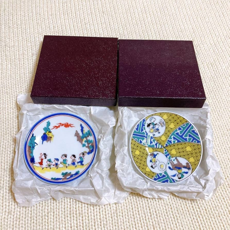 Amazon.co.jp: 長谷川町子美術館 サザエさん 九谷焼 豆皿 2枚セット