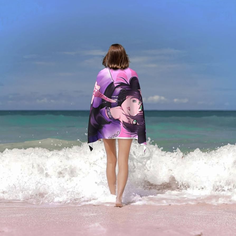 Amazon｜バスタオル チェンソーマン レゼ ビーチタオル 大判 肌に