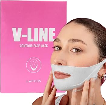Amazon.com: LAPCOS V-Line Contour Face Mask (5pk) | Chin Mask to