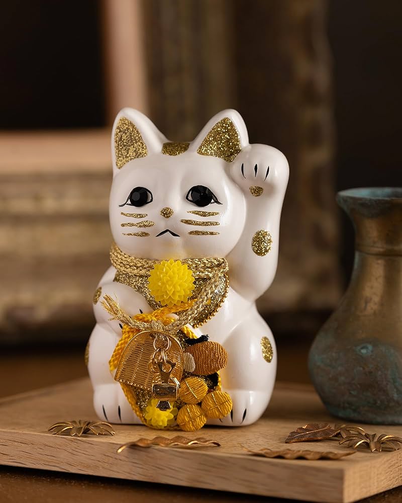 おまとめ◇限定品【願いが叶う】商売繁盛 開運招福 来福招き猫 鯛 左手