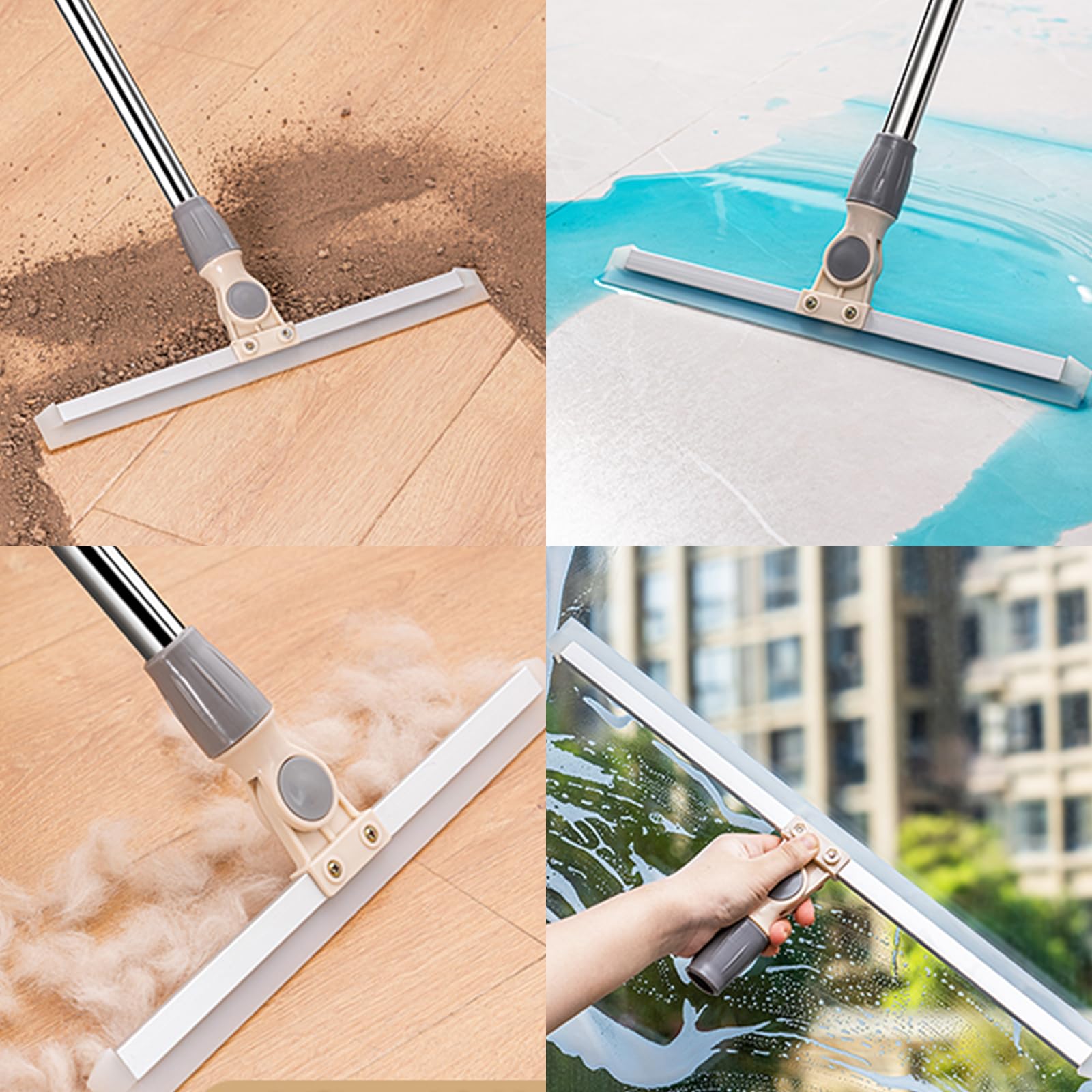 Amazon｜水切りワイパー スクイジ ガラスワイパー延長棒付き130 cm