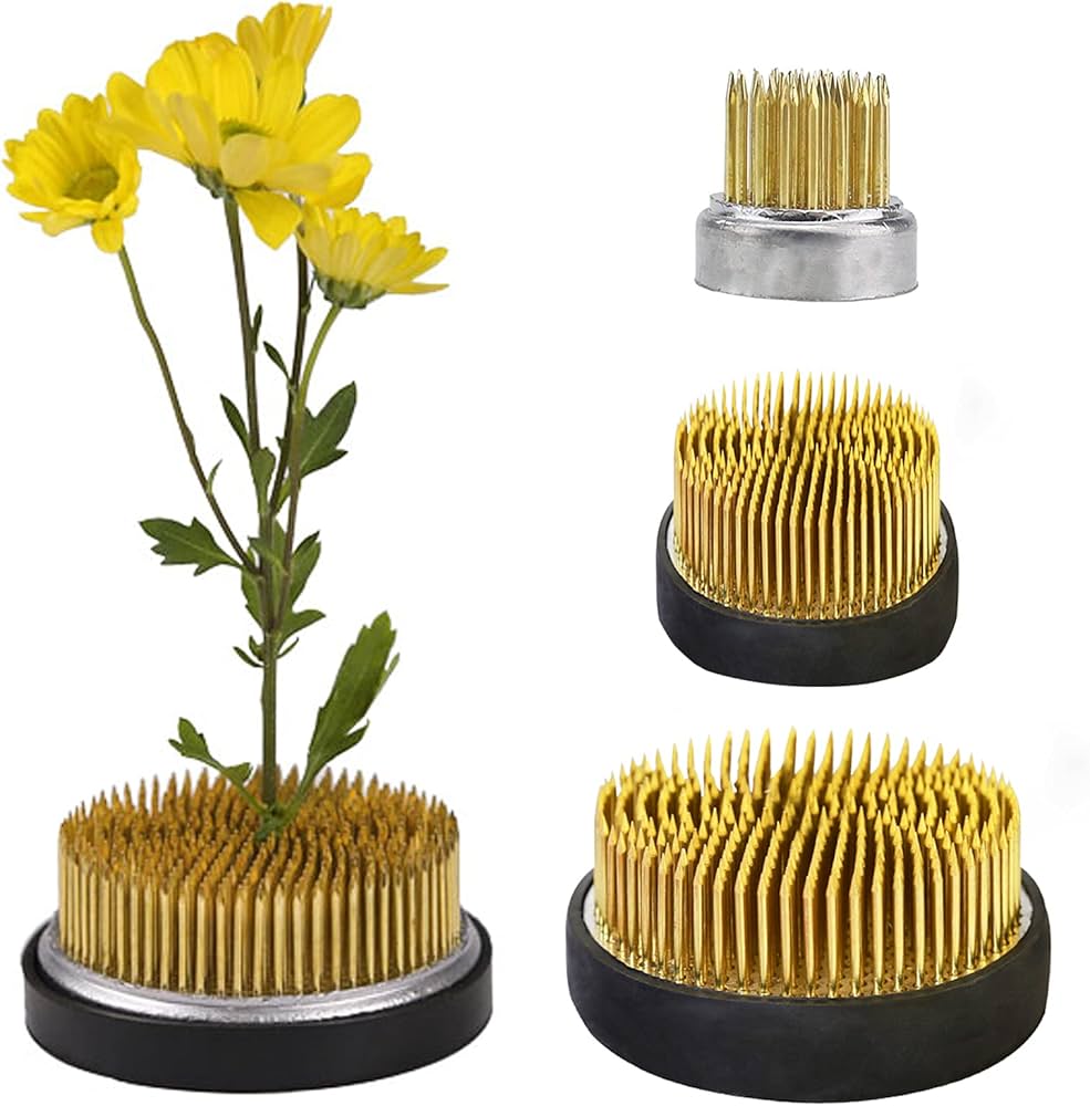 Round Flower Arrangers, 3 Pieces Frog Flower Fixed Tools Japanese