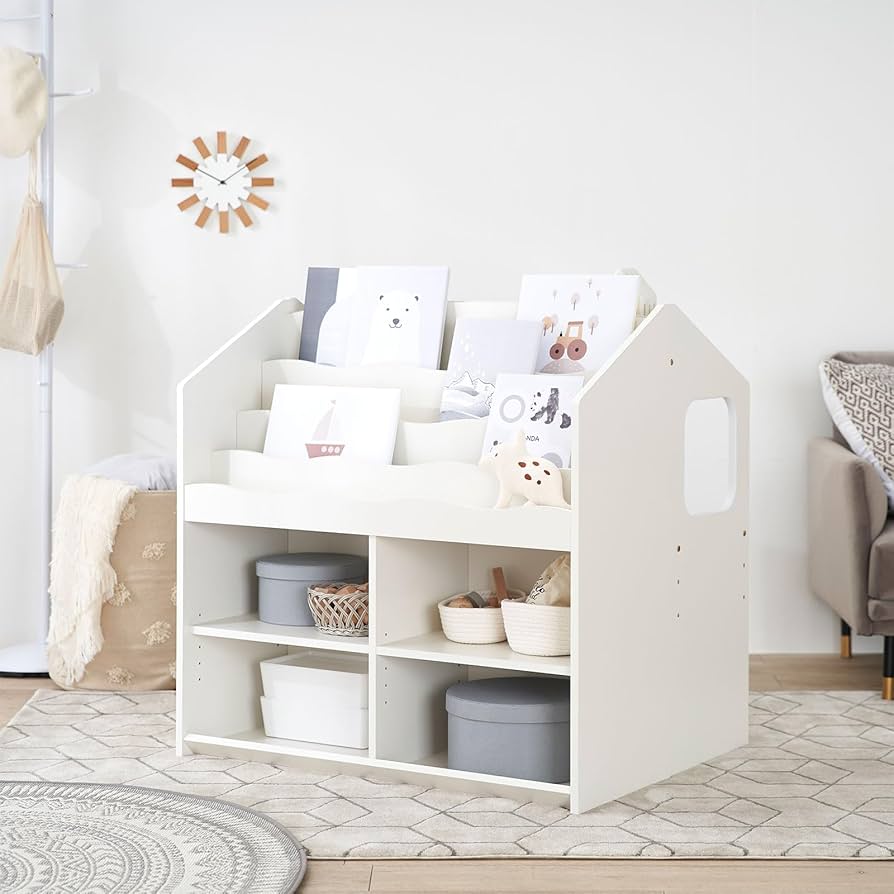 Amazon.co.jp: LOWYA ロウヤ 絵本棚 絵本ラック 棚 おもちゃ収納 子供