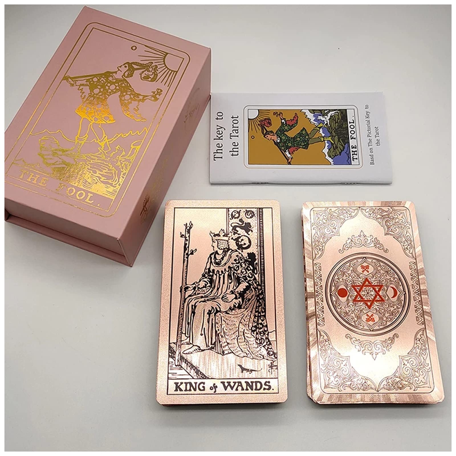 Amazon.co.jp: ピンクゴールド箔タロットデッキ初心者向けガイドブック
