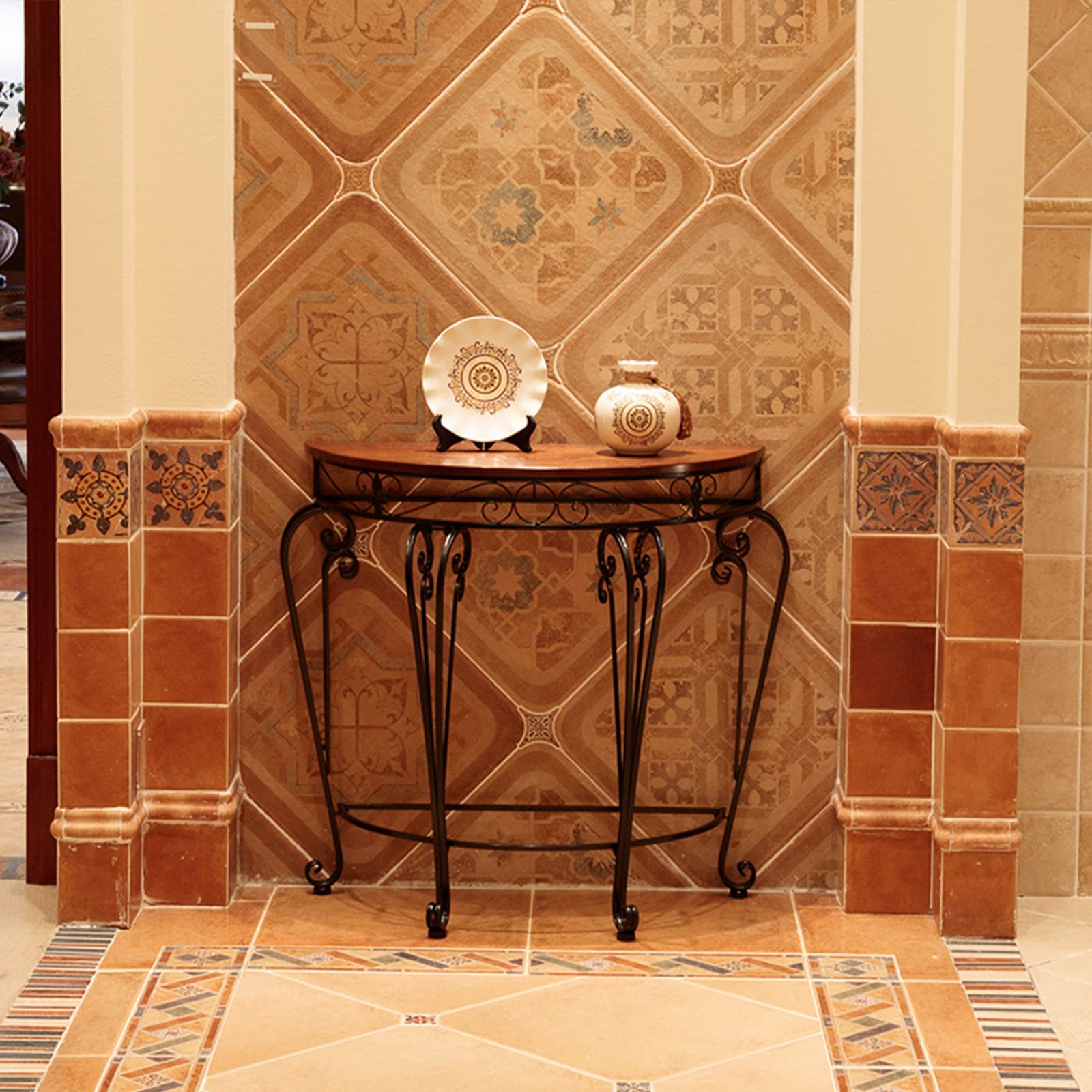 Amazon | アンティーク風 サイドテーブル、70/80/90cm 幅のコンソール