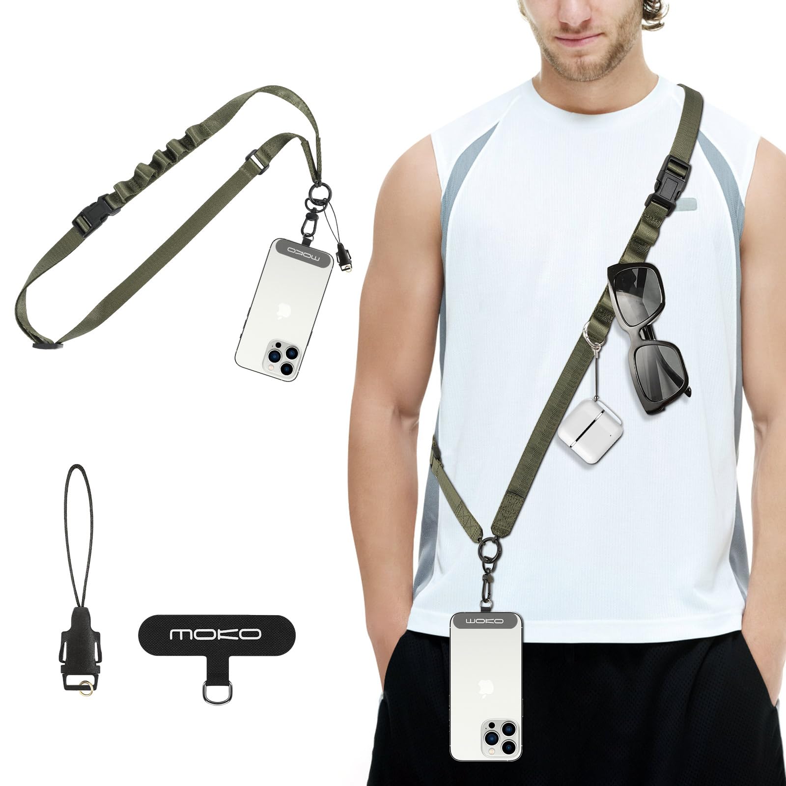 Amazon.com: MoKo Universal Phone Lanyard, Nylon Adjustable Cell