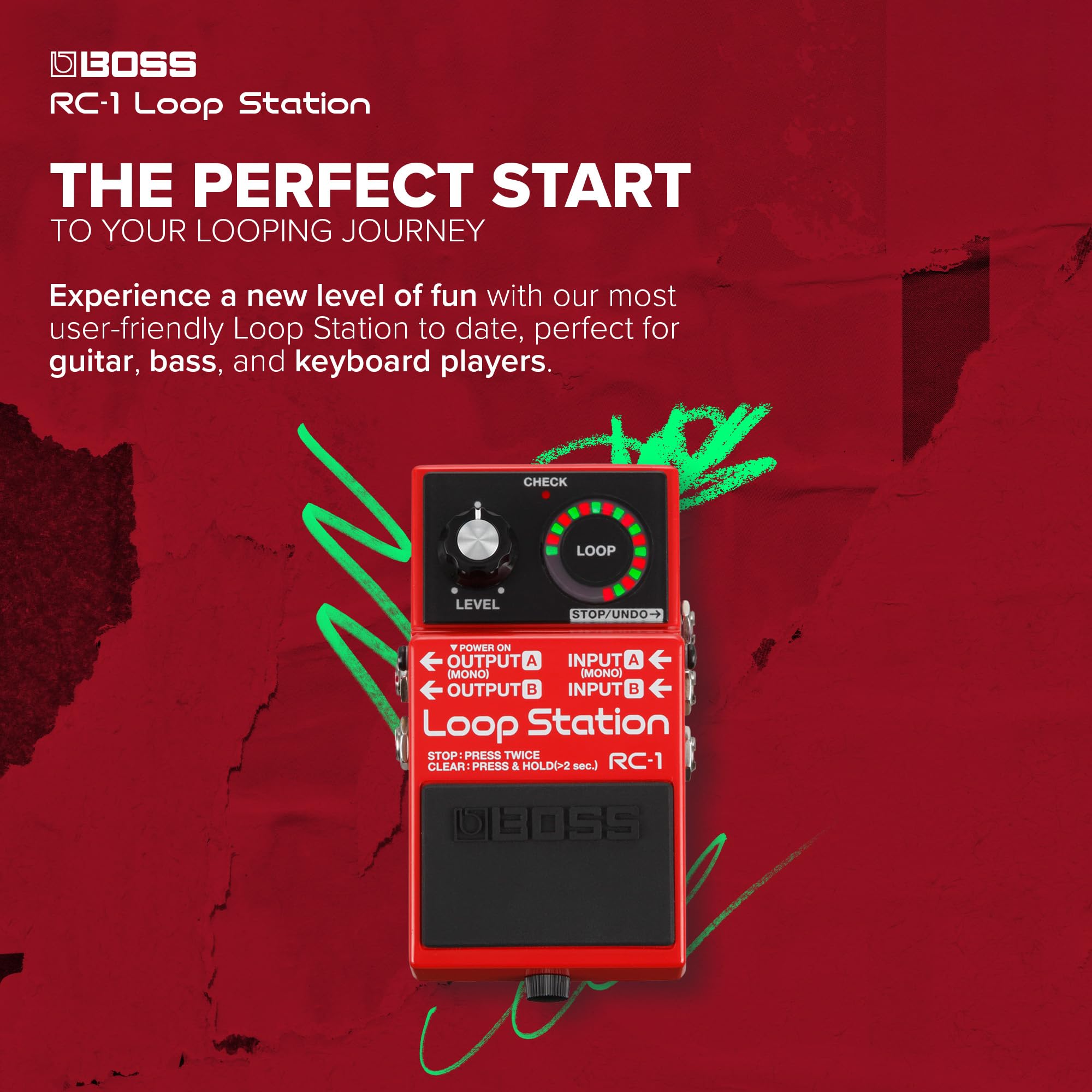 Amazon.com: BOSS RC-1 Loop Station Pedal | Industry Standard