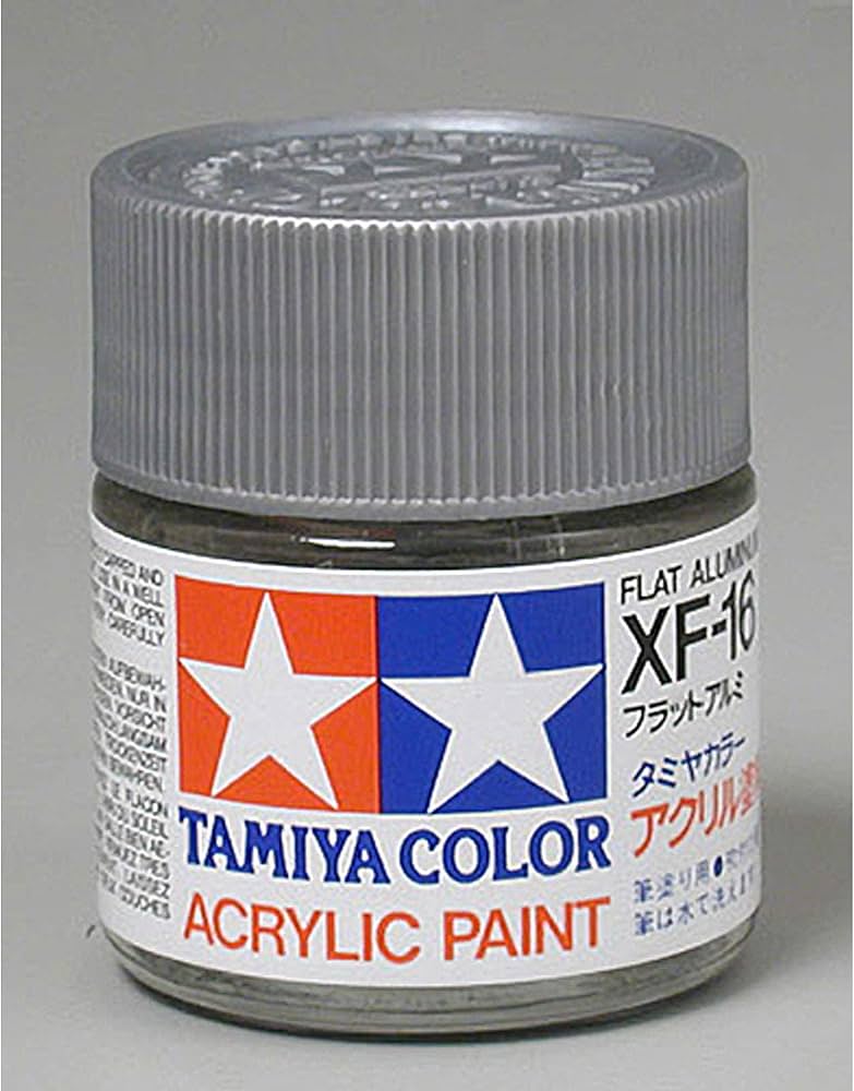 Amazon.com: Tamiya Acrylic XF16 Flat Aluminum TAM81316 Plastics