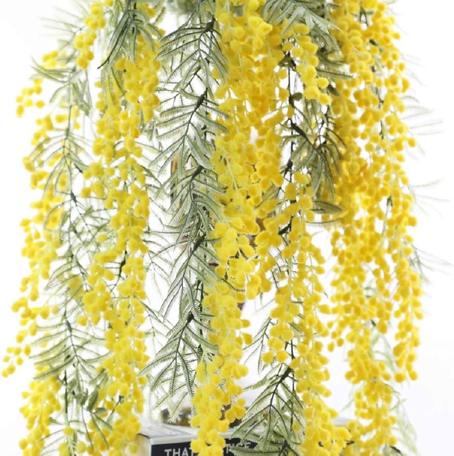 Amazon｜Kugusa ミモザ アカシア 造花 アーティフィシャル フラワー