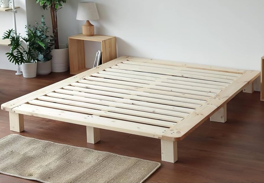 Amazon｜DEWEL ベッドフレーム ダブルベッド幅143×長さ200×高さ20cm