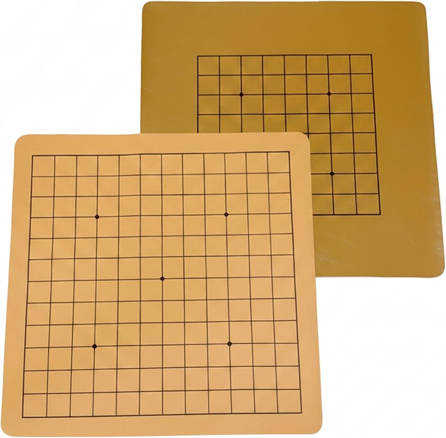 Amazon | 碁盤 13路 と 9路 人工皮革製 表裏使える 滑りにくい 初心者