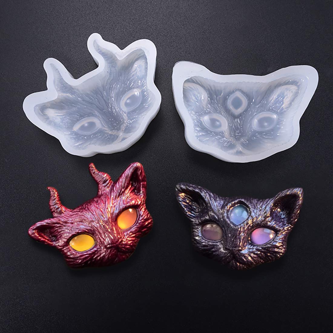 Amazon.co.jp: FineInno 3D 悪魔猫 シリコンモールド 悪魔 三つ目 2