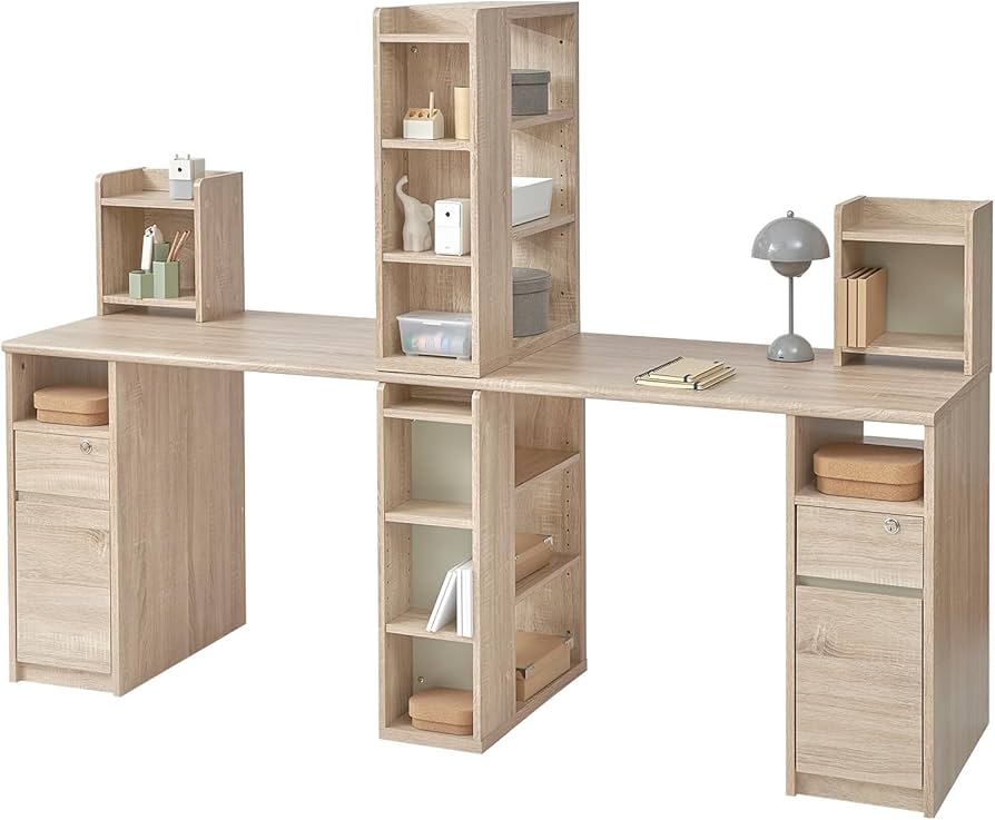 Amazon.co.jp: LOWYA ロウヤ 学習机 ツインデスク 勉強机 学習デスク