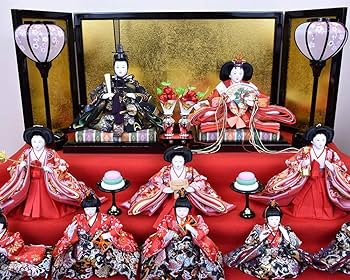 Amazon | 雛人形 5段飾り 15人飾り ひな人形 ミニ コンパクト ミニ