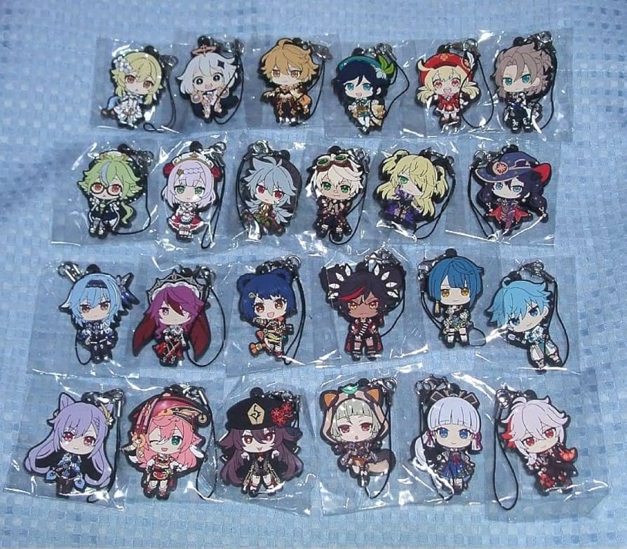 Amazon.co.jp: 原神 ラバーストラップ 24個 グッズセット : おもちゃ