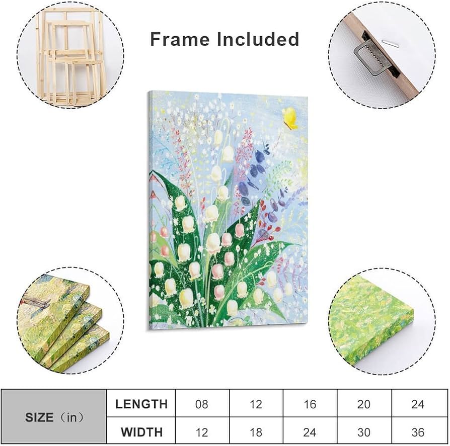 Amazon.co.jp: 鈴蘭 花言葉 「囲む幸せを花束に変える」花 アート