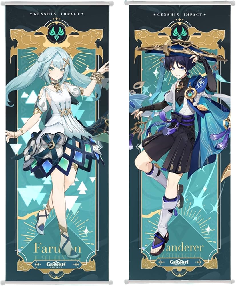 Amazon.co.jp: ファルザン放浪者ポスター原神インパクトハンギング絵画