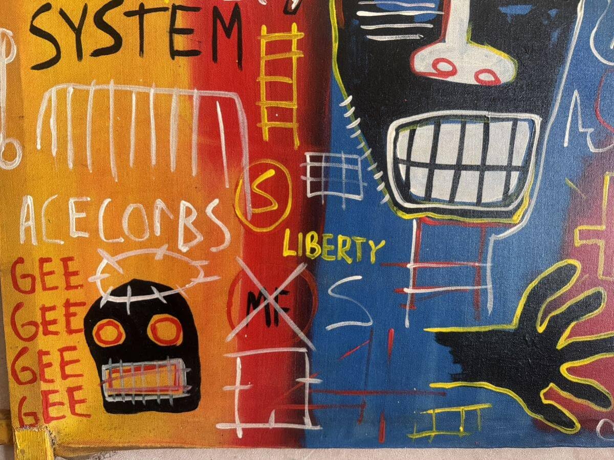 Amazon.co.jp: 凄い構図のバスキア！貴重肉筆 ジャン ミシェル