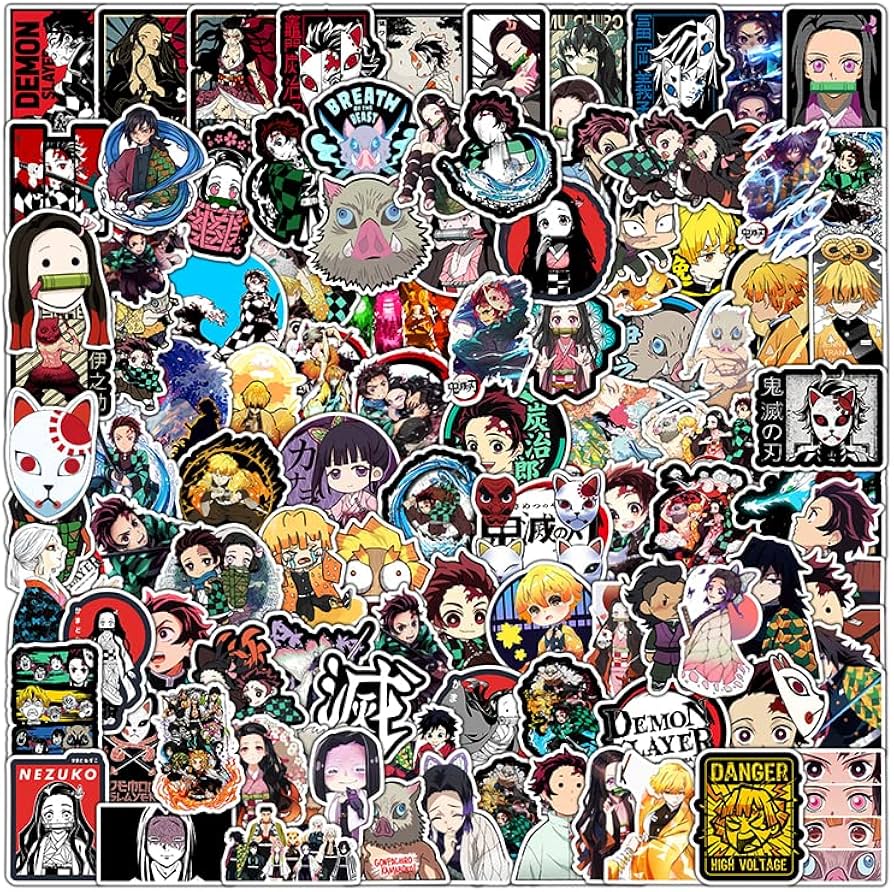 Amazon.co.jp: 100枚 鬼滅の刃ステッカーセット おしゃれ鬼滅の刃