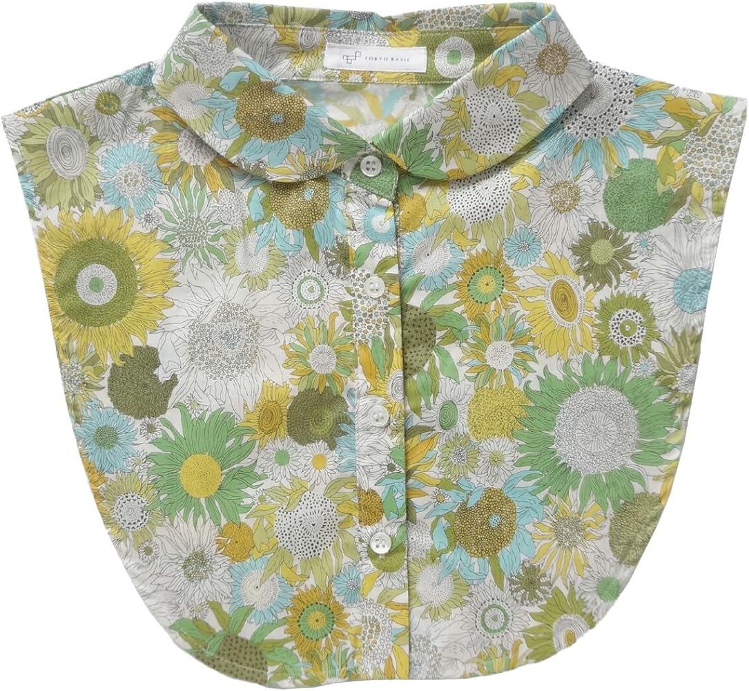 Amazon | [TOKYOBASIC] 付け襟 レディース 丸襟 花柄 リバティプリント