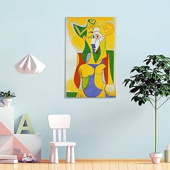 Amazon.co.jp: Pablo Picassoパブロ・ピカソ画家の作品（肘掛け椅子に