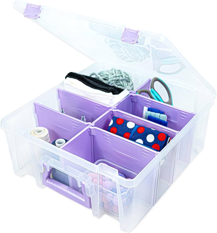 Amazon.com: ArtBin 6990JZ Super Satchel Double Deep Compartment