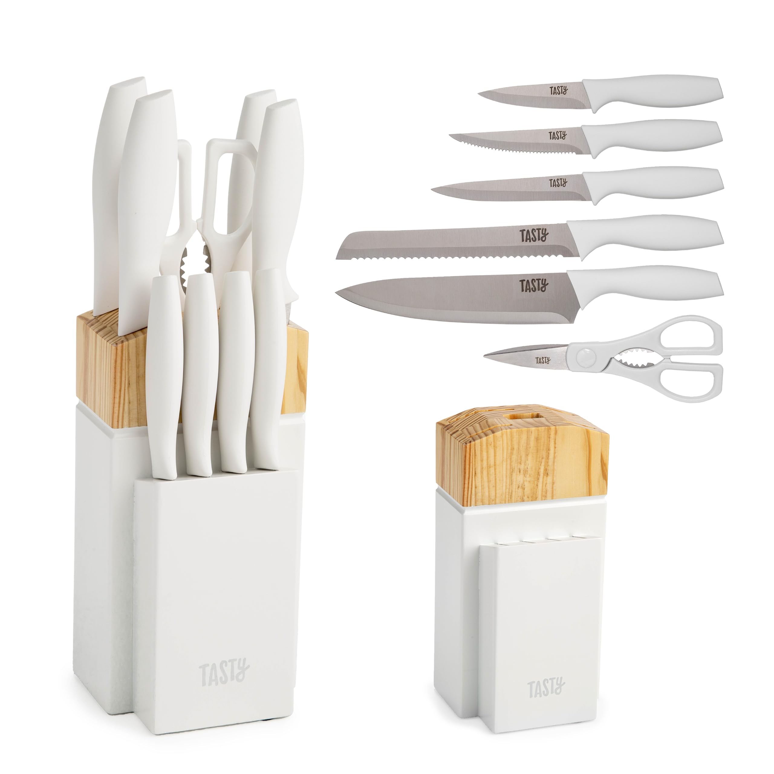 Amazon.com: Tasty Kitchen Knife Set with Block, Cutlery Set