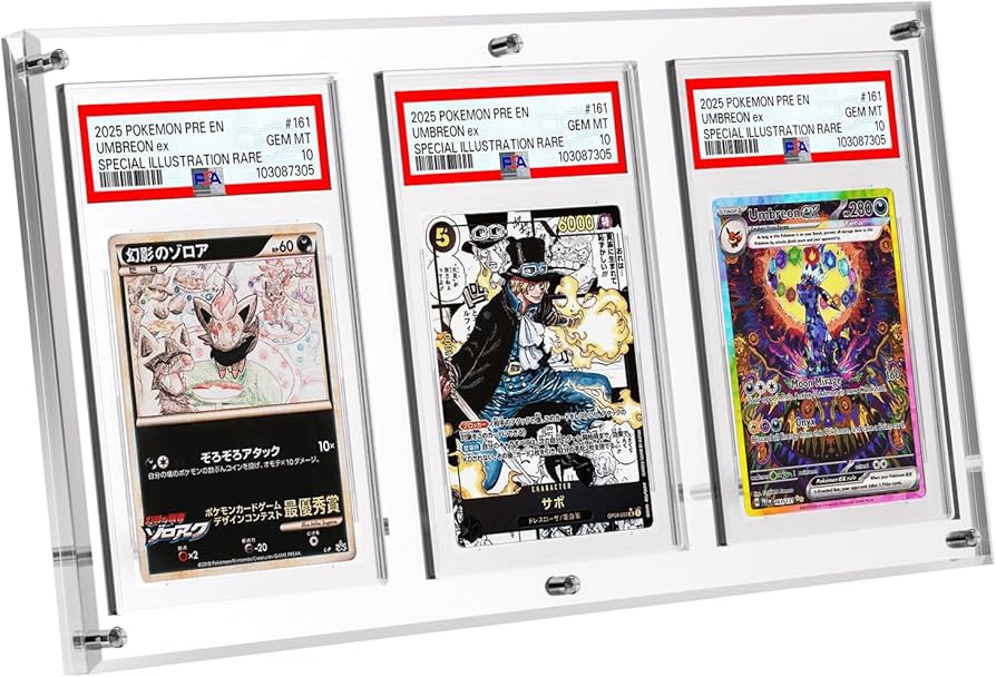 Amazon.co.jp: Yotakala PSA鑑定 ケース 3枚収納 アクリル ローダー