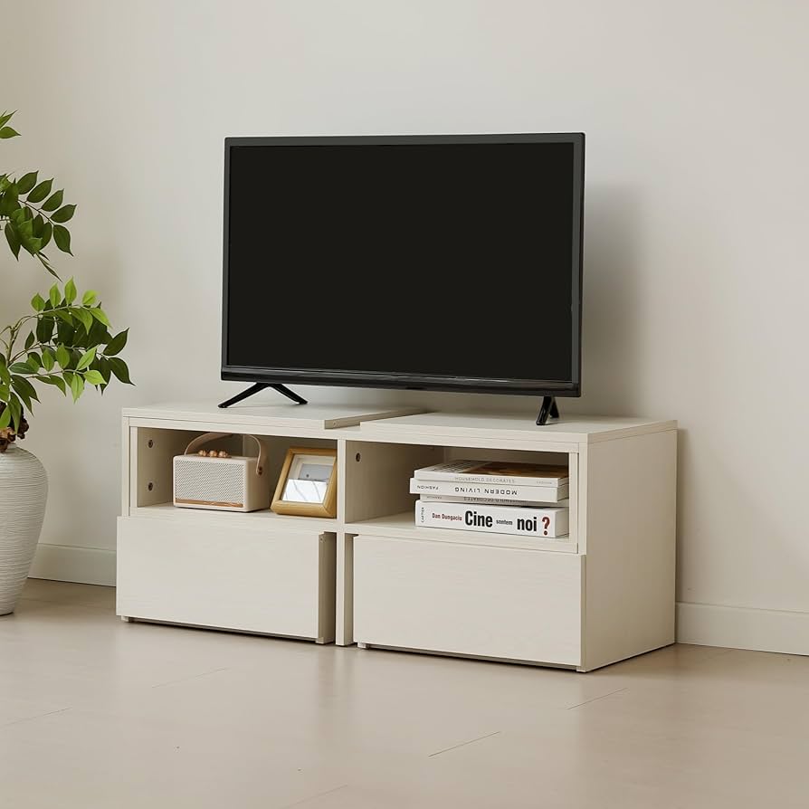 Amazon｜テレビ台 ローボード 伸縮 角度自由 幅93～172cm【32-55V型