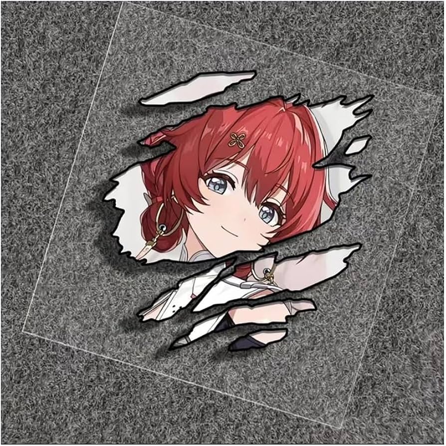 Amazon.co.jp: 鳴潮 ステッカー 車用シール 吟霖 白芷 忌炎 秧秧 丹瑾