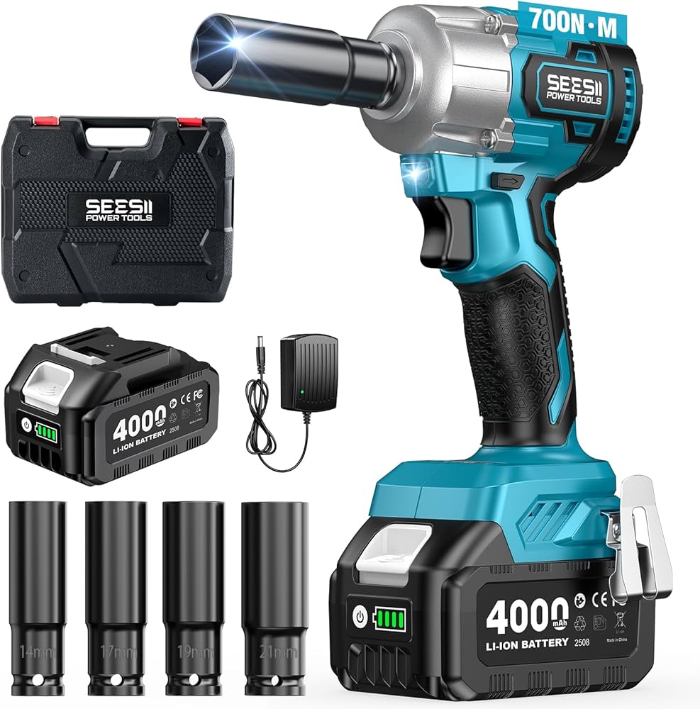 Amazon | 【2025新型】SEESII 電動インパクトレンチ タイヤ交換 700N