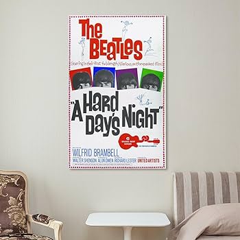 Amazon.co.jp: A Hard Day's Night古典映画のポスタービートルズが